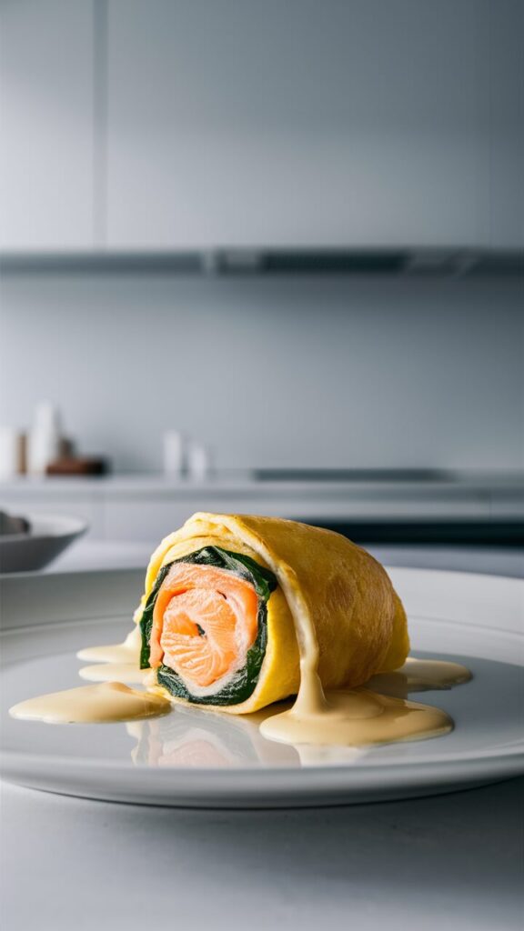 Salmon Roll with Eggs and Spinach