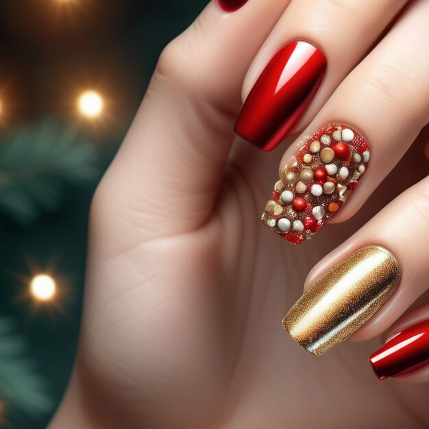 Red Christmas Nail Ideas