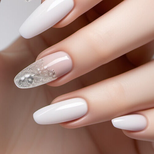 Beige and Pink Nail Designs: