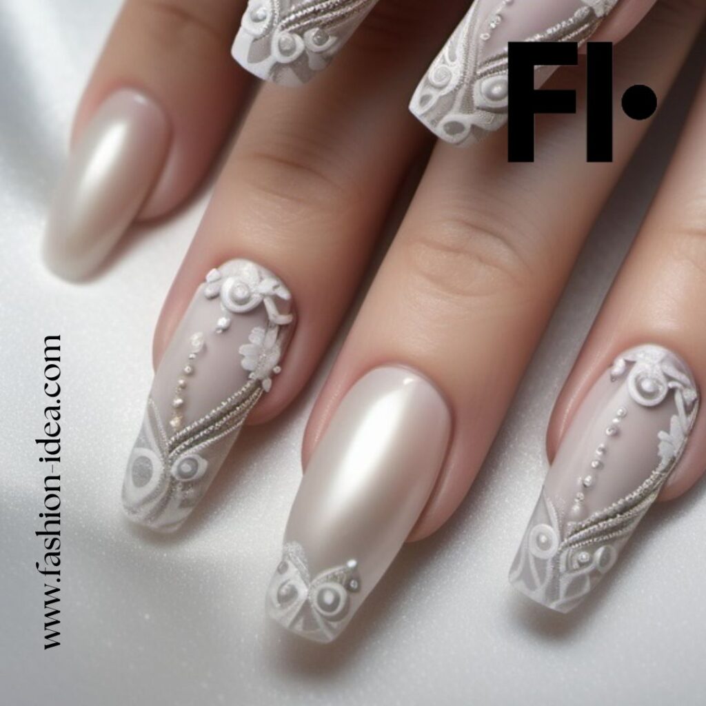 FASHION IDEA Lace Nail Art: A Tale of Elegance and Style