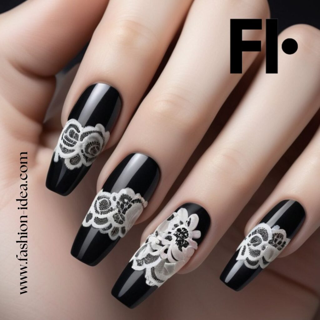 FASHION IDEA Lace Nail Art: A Tale of Elegance and Style