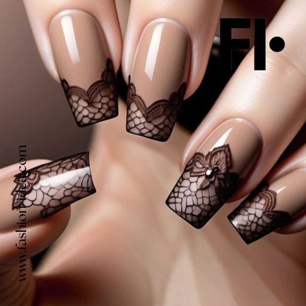 FASHION IDEA Lace Nail Art: A Tale of Elegance and Style