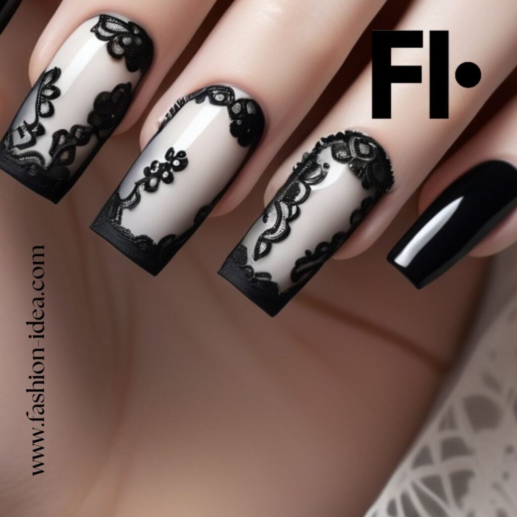 FASHION IDEA Lace Nail Art: A Tale of Elegance and Style