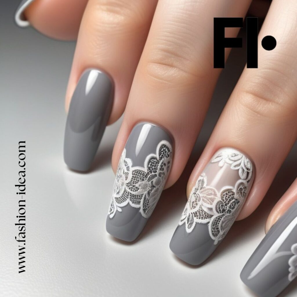 FASHION IDEA Lace Nail Art: A Tale of Elegance and Style