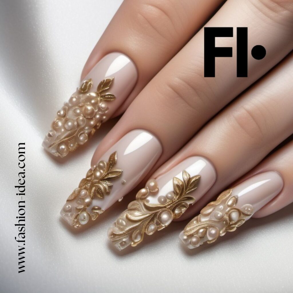 Holiday Nail Ideas. A sense of luxury and perfectly match the elegance of Christmas and New Year’s events