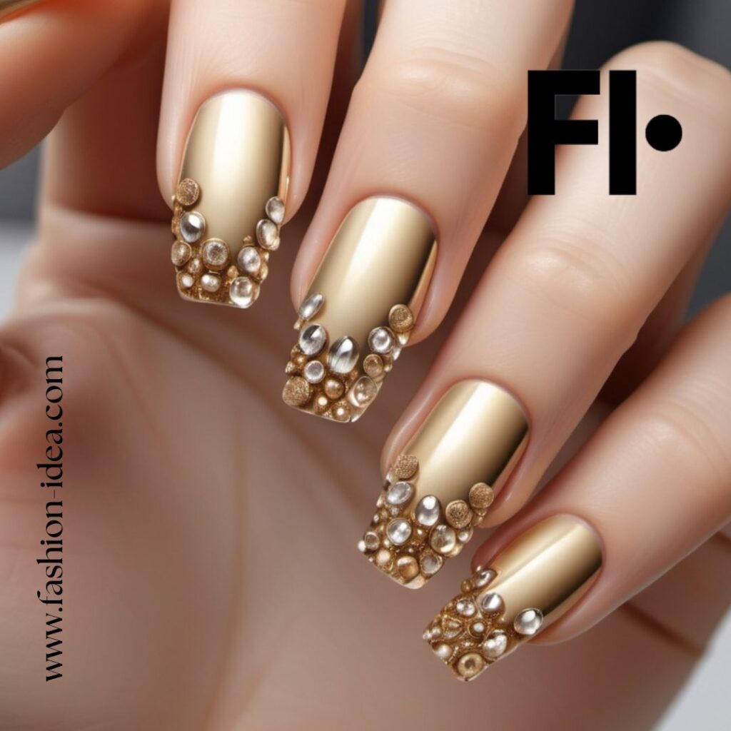 Holiday Nail Ideas. A sense of luxury and perfectly match the elegance of Christmas and New Year’s events