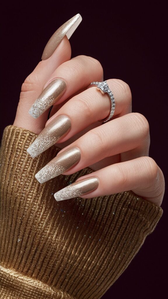 Holiday Nail Ideas. A sense of luxury and perfectly match the elegance of Christmas and New Year’s events
