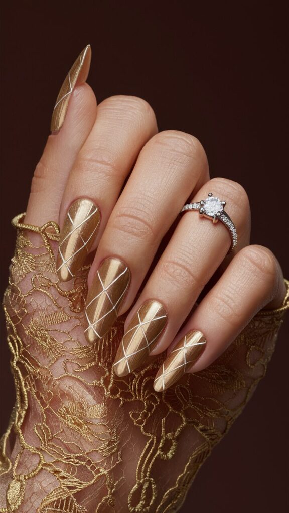 Holiday Nail Ideas. A sense of luxury and perfectly match the elegance of Christmas and New Year’s events