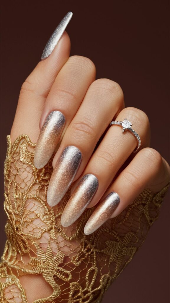 Holiday Nail Ideas. A sense of luxury and perfectly match the elegance of Christmas and New Year’s events