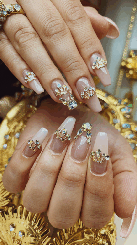 Dubai Inspired Nails. Gold and Gemstone Inspired Nails – Dubai Luxury Style

Dubai is often described as the city of gold, the home of extravagance