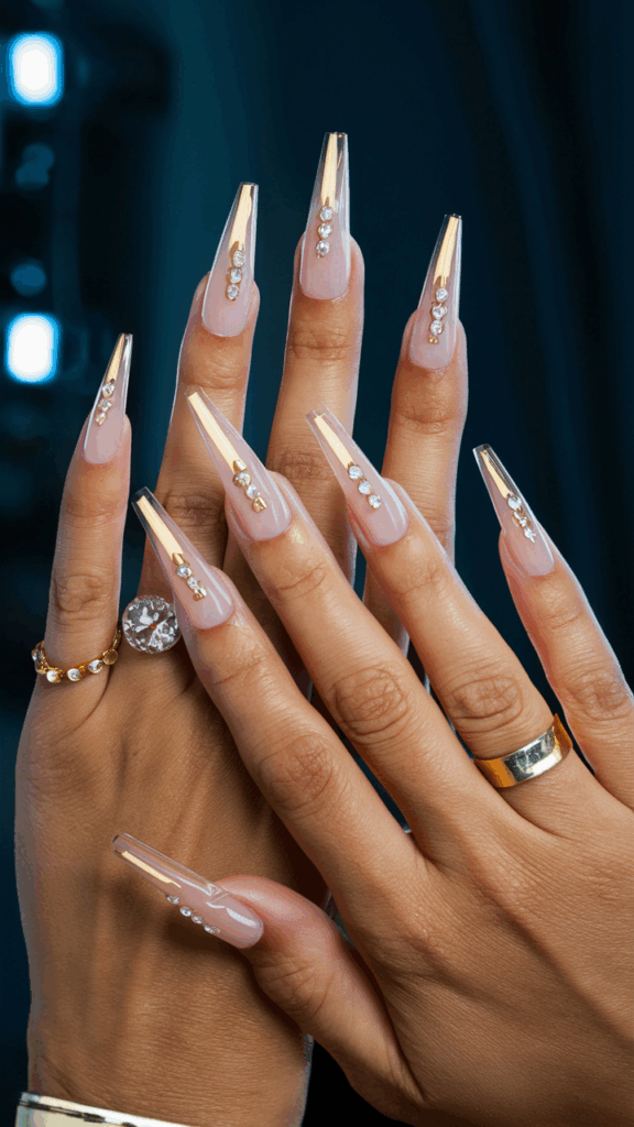 Dubai Inspired Nails. Gold and Gemstone Inspired Nails – Dubai Luxury Style

Dubai is often described as the city of gold, the home of extravagance