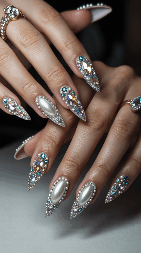 Dubai Inspired Nails. Gold and Gemstone Inspired Nails – Dubai Luxury Style

Dubai is often described as the city of gold, the home of extravagance