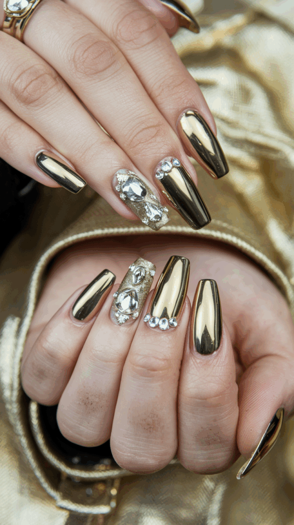 Dubai Inspired Nails. Gold and Gemstone Inspired Nails – Dubai Luxury Style

Dubai is often described as the city of gold, the home of extravagance