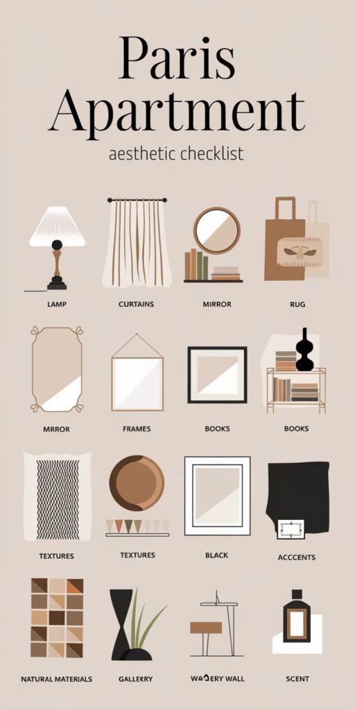 Paris Apartment Aesthetic Home Decor. How to Get the Look (Renter-Friendly) kind of calm you feel when you step into a true Paris apartment.